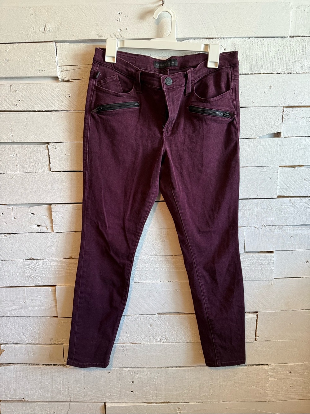 Rock & Republic Vintage Wine High-Rise Jeans